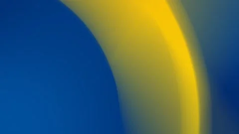Seamless loop background in 4K featuring vibrant blue and yellow gradient curves 库存影片 309701064