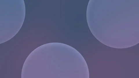 Seamless loop background in 4K featuring translucent purple spheres on a smooth Vídeo Stock 309855843