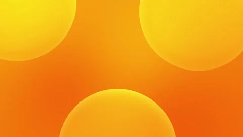 Seamless loop background in 4K with large yellow and orange overlapping spheres Stock Footage 305344796