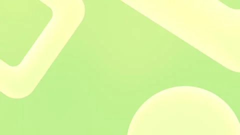 Seamless loop background in 4K with pastel green and yellow shapes. Abstract Vidéo 309855817