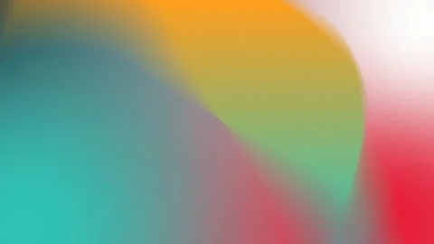 Seamless loop background in 4K with soft blend of teal, yellow, red, and white Stock Footage 300840190