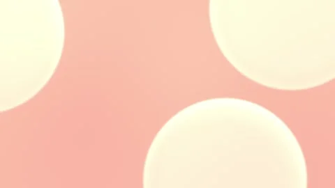 Seamless loop background in 4K with soft pink and cream bokeh circles, creating Stock Footage 305344728