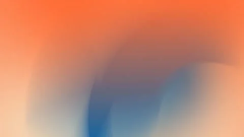 Seamless loop background in 4K with soft orange and blue gradient flowing Vídeo Stock 309700843