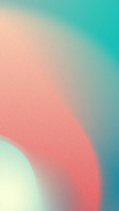 Seamless loop background in 4K with soft turquoise and coral curves blending. Vidéo 309701301