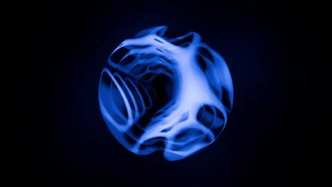 Seamless loop background with abstract blue layered sphere Stock Footage 332662574