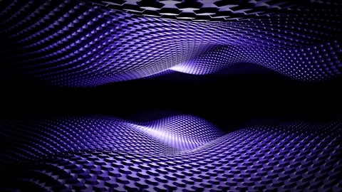 Seamless loop background with abstract dynamic waves landscape Stock Footage 337486301