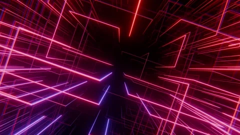 Seamless loop background with abstract neon digital space Stock Footage 325213085