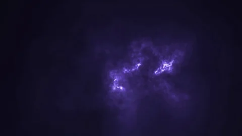 Seamless loop background animation lightning splash storm cloud in dark night sk Stock Footage 94325881
