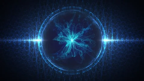 Seamless loop background with blue energy structure Stock Footage 276225472