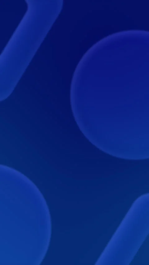 Seamless loop background with blue oval and rounded shapes. 4K. Stock Footage 309701359