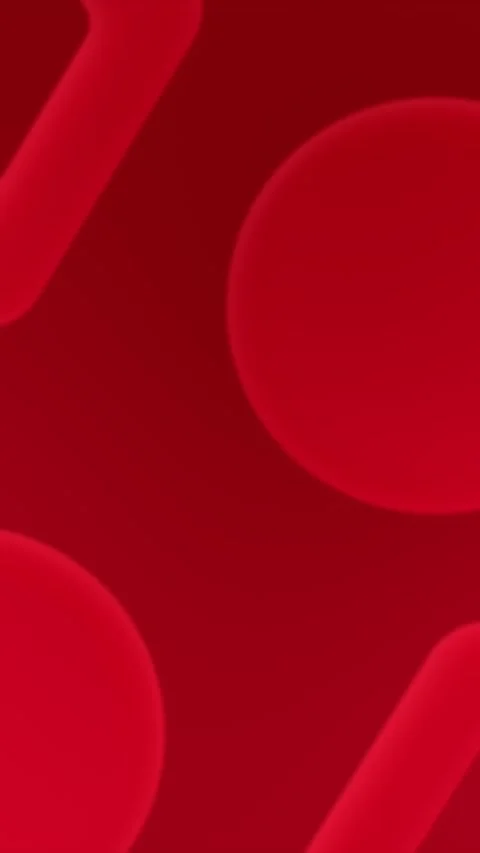 Seamless loop background with blurred red shapes, circles, and lines. 4K. Stock Footage 309856018