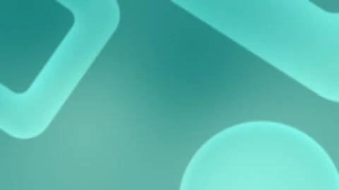 Seamless loop background with blurred teal geometric shapes and gradients. 4K. Stock Footage 305344664