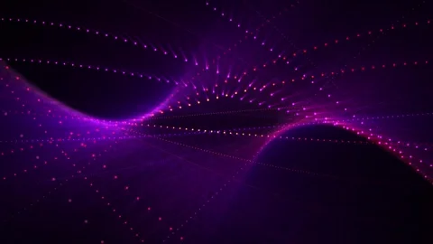 Seamless loop background with elegant abstract form made of dotted lines Stock Footage 278610233