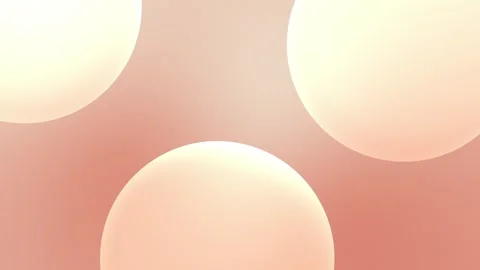 Seamless loop background featuring cream spheres on a peach gradient. 4K Stock Footage 305344775