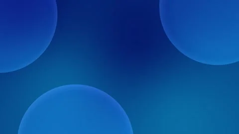 Seamless loop background with floating blue bubbles on a dark blue gradient Stock Footage 309701154