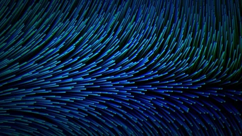Seamless loop background with flowing blue and green lines Stock Footage 314635757