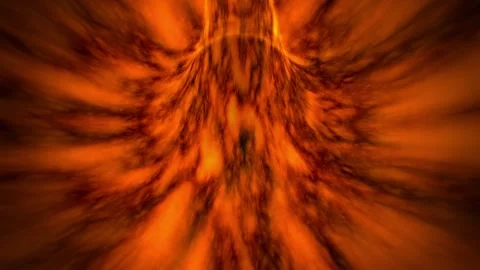 Seamless loop background with hot glowing stream in a shape of abstract tunnel Stock Footage 270896064