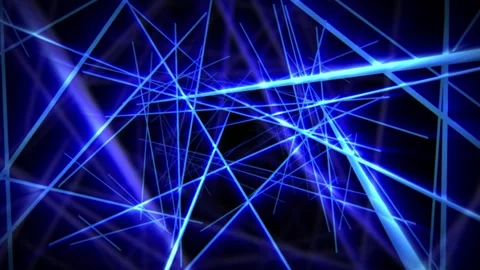 Seamless loop background with intersecting neon blue light streaks Stock Footage 317674865