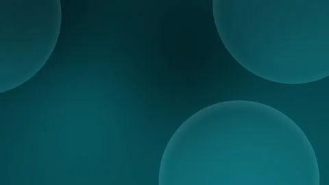 Seamless loop background with large transparent teal bubbles on a dark teal Vidéo 309701161