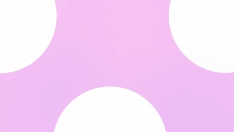 Seamless loop background with large white circular shapes on soft pink. 4K. Stock Footage 310143415