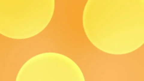 Seamless loop background with large yellow circles on an orange backdrop. 4K. Stock Footage 309855825