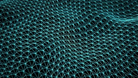 Seamless loop background with light blue digital grid Stock Footage 282804501