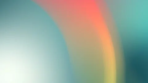 Seamless loop background with pastel gradient arcs blending red, yellow, green, Video stock 300840269