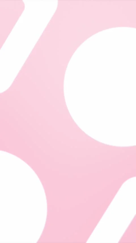 Seamless loop background with pastel pink and white circles and curves. 4K. Vídeo Stock 309856028