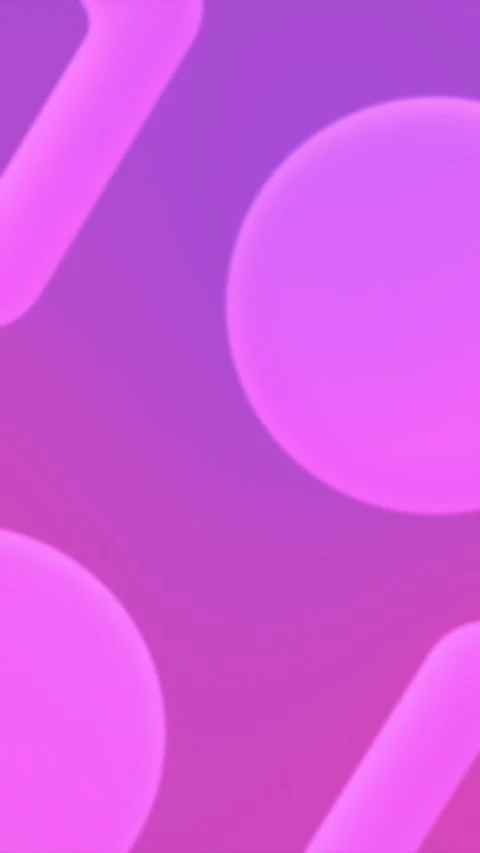 Seamless loop background with pink and purple gradient circles and shapes. 4K. Vídeo Stock 309856034