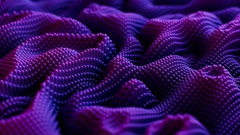 Seamless loop background with purple blue field made of rounded particles Stock Footage 325662672
