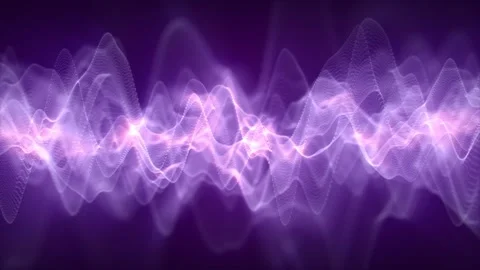 Seamless loop background with purple equalizer wave pattern Stock Footage 318167663