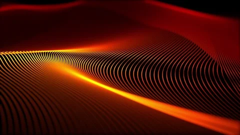 Seamless loop background with red orange lines pattern floating in the dark Stock Footage 281767565