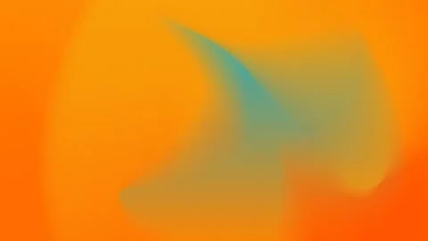 Seamless loop background with smooth orange and teal gradient shapes. 4K. 動画素材 309955605