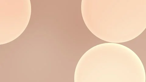 Seamless loop background with soft beige orbs on a tan backdrop. 4K Stock Footage 305344770