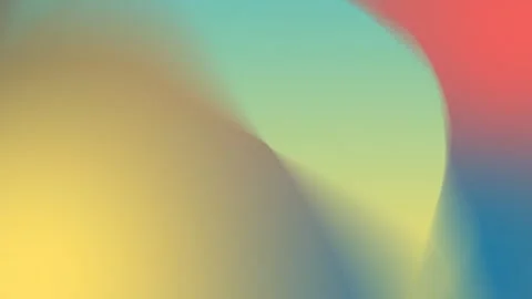 Seamless loop background with soft gradient hues of yellow, blue, teal, and Vídeo Stock 309955894