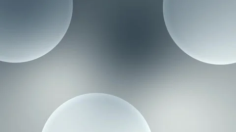 Seamless loop background with soft gray spheres on a smooth gradient. 4K. Vidéo 309701166