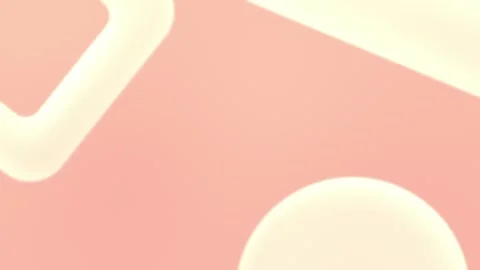 Seamless loop background of soft pastel coral with white geometric shapes. 4K. Stock Footage 305344627