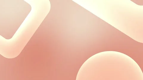 Seamless loop background with soft peach hues and abstract round and diagonal Stock Footage 305344706
