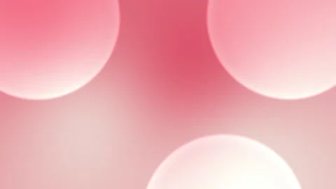 Seamless loop background with soft pink and white gradient spheres. 4K. Stock Footage 305344723