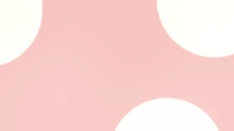 Seamless loop background with soft pink hues and large white circular shapes. Stock Footage 305344737
