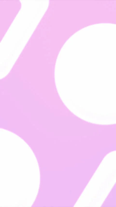 Seamless loop background with soft pink hues and bold white circles, 4K. 動画素材 309856025