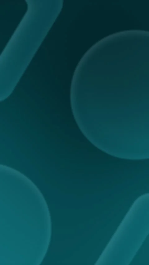 Seamless loop background with soft teal forms, round and oblong, on dark 動画素材 309701364