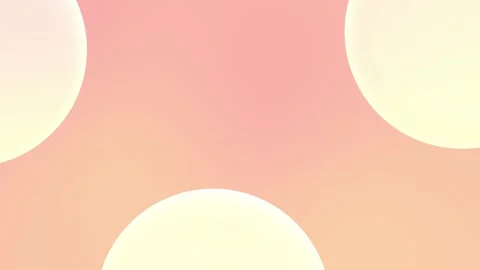 Seamless loop background with soft white spheres on a pink-orange gradient. 4K. Stock Footage 305344779