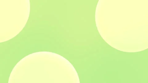 Seamless loop background with soft yellow circles on a green backdrop. 4K. Vídeo Stock 309956336