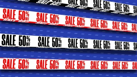 Seamless Loop Background With Text Message Sale, Typography Stock Footage 117956167