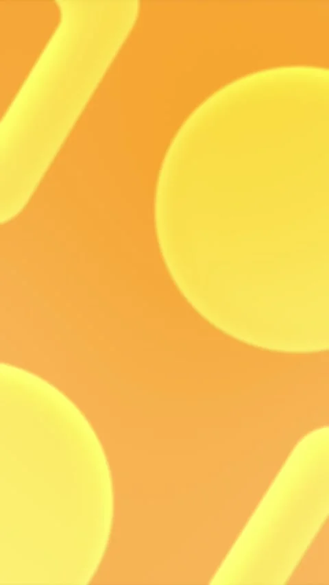 Seamless loop background in vibrant orange with soft yellow circles. 4K. Stock Footage 309956670
