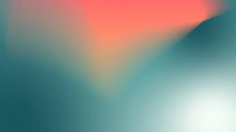 Seamless loop background in warm coral blending to cool teal, with soft Stock Footage 300840419