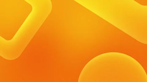 Seamless loop background with warm orange and yellow abstract shapes and smooth Video stock 305344710