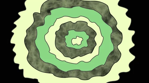 Seamless loop background with wavy circles twiling and forming hypnotic tunnel. Stock Footage 132838102