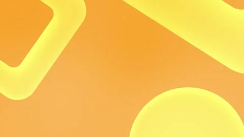 Seamless loop background with yellow geometric shapes on orange. 4K. Stock Footage 309855808